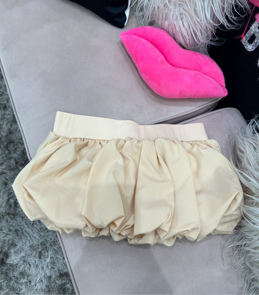 Nude puffy skirt