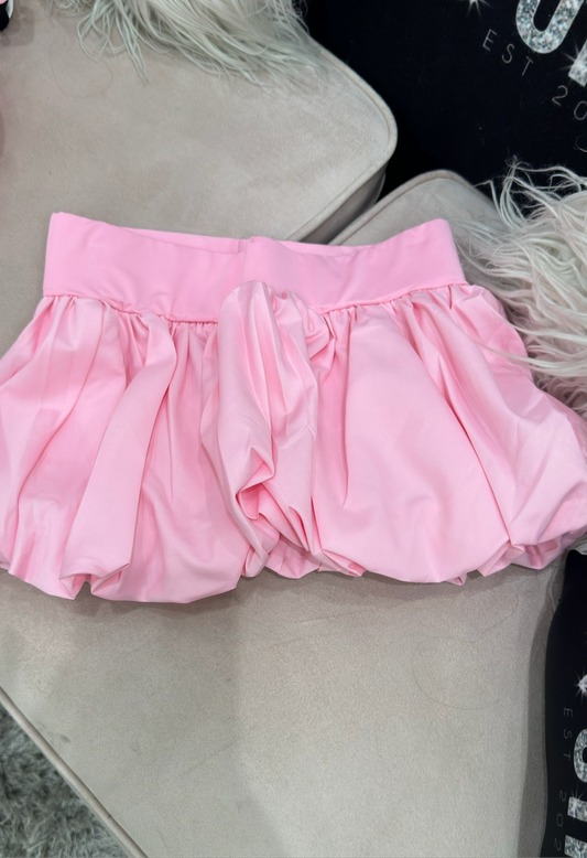 Pink puffy skirt